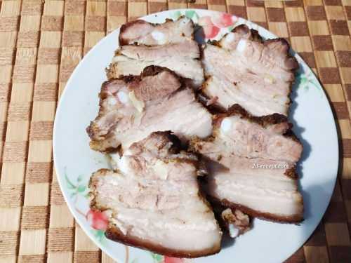Как пожарить свиную грудинку на сковороде - пошаговый рецепт