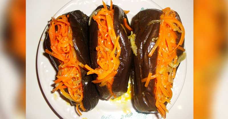 Баклажаны, фаршированные морковью и чесноком – 7 рецептов