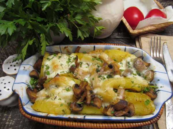Картошка с грибами в сметане: жареная, тушеная, запеченная