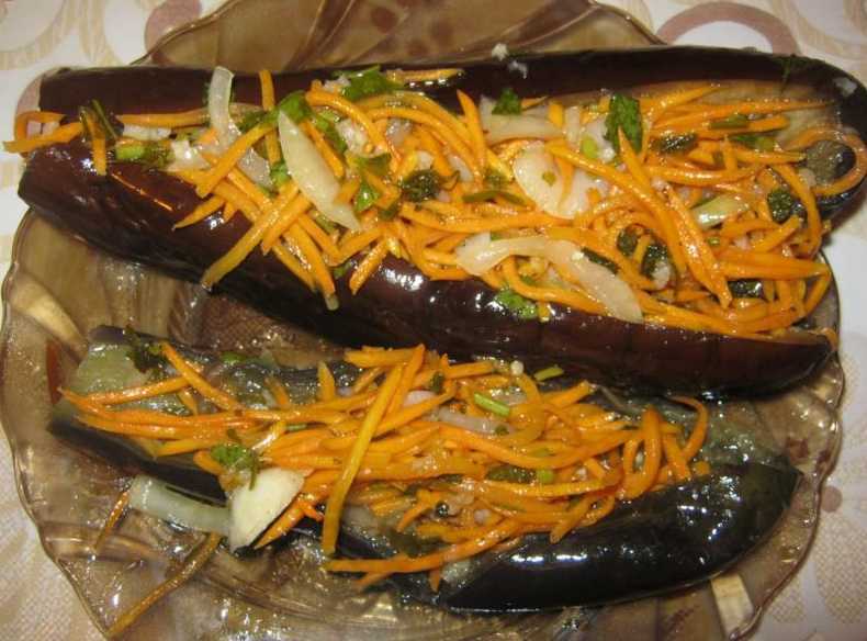 Квашенные баклажаны, фаршированные морковью, зеленью и чесноком - самые вкусные рецепты