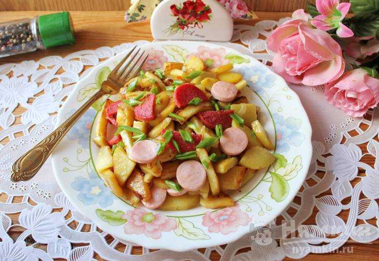 Картофель с сосиской в духовке рецепт с фото пошагово - 1000.menu