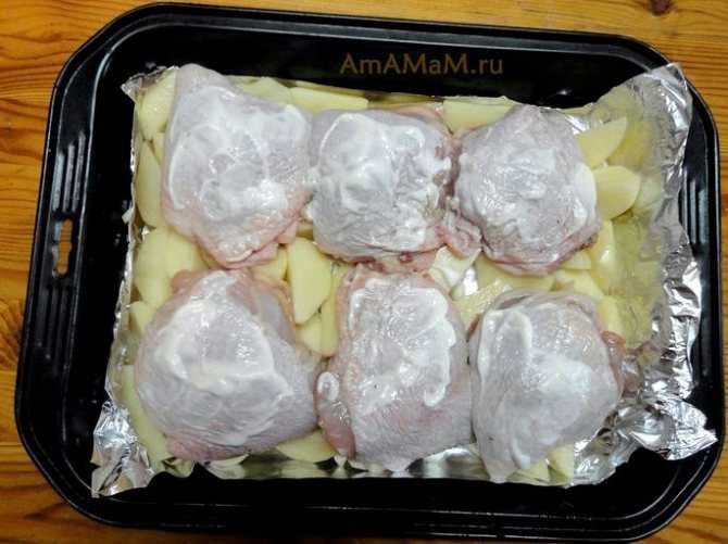 Куриные бедра с картошкой и овощами в духовке – самый вкусный рецепт