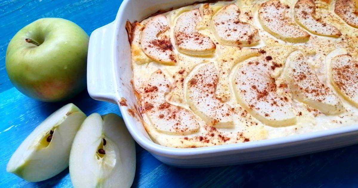 Как приготовить творожную запеканку с яблоками в духовке по пошаговому рецепту с фото