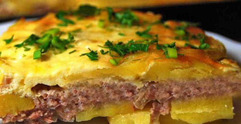 Картошка по французски в духовке с фаршем рецепт с фото пошагово и видео - 1000.menu