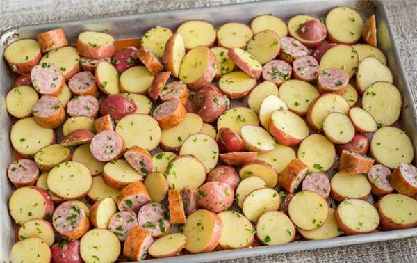 Картошка с колбасой: рецепты для духовки, жарки и тушения