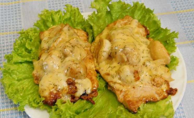 Отбивная с грибами и сыром - пошаговый рецепт с фото на повар.ру