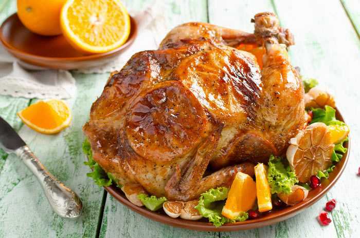 Курица запеченная с апельсинами в духовке – пошаговые рецепты как приготовить