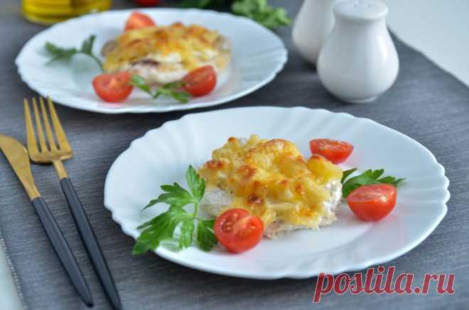 Куриное филе с ананасами в духовке рецепт с фото пошагово и видео - 1000.menu