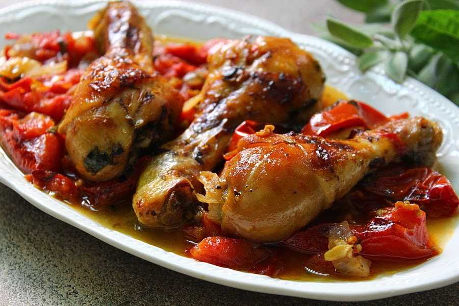 Куриные ножки с овощами в духовке: рецепты запеченной голени курицы с грибами