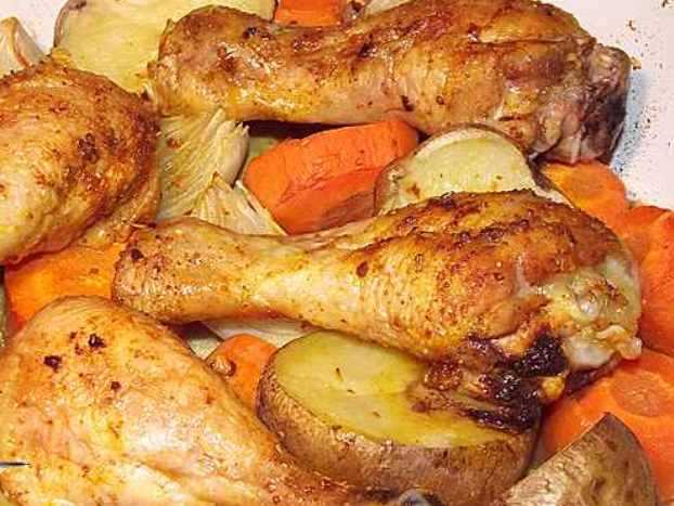 Куриные ножки с овощами в духовке: лучшие рецепты и тонкости приготовления