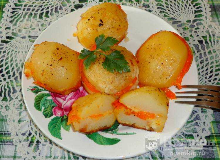 Картошка мясо грибы помидоры в духовке по французски рецепт с фото пошагово и видео - 1000.menu