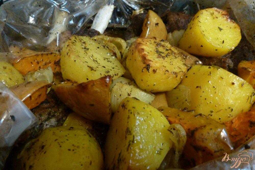 Печёная в духовке картошка с тыквой и овощами. пошаговый рецепт с фото