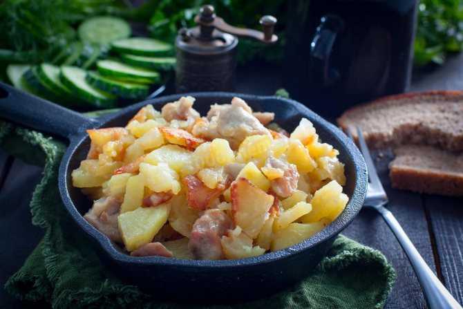Картофель с курицей и грибами: варианты приготовления