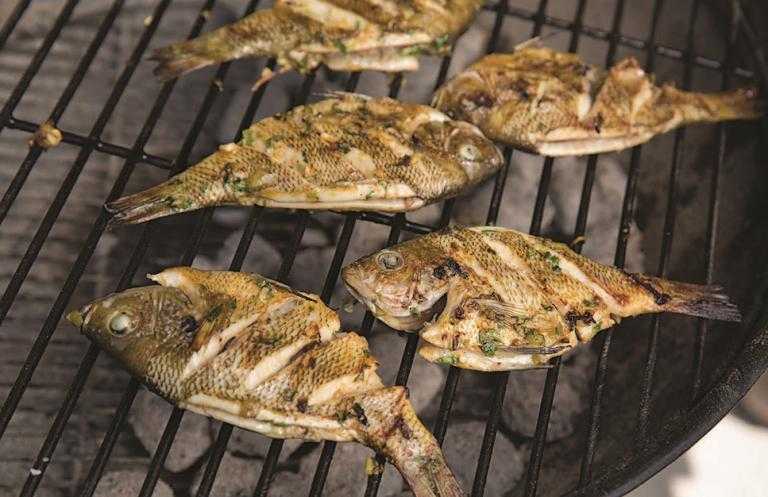 Рыба на сковороде гриль: рецепты с фото, калорийность