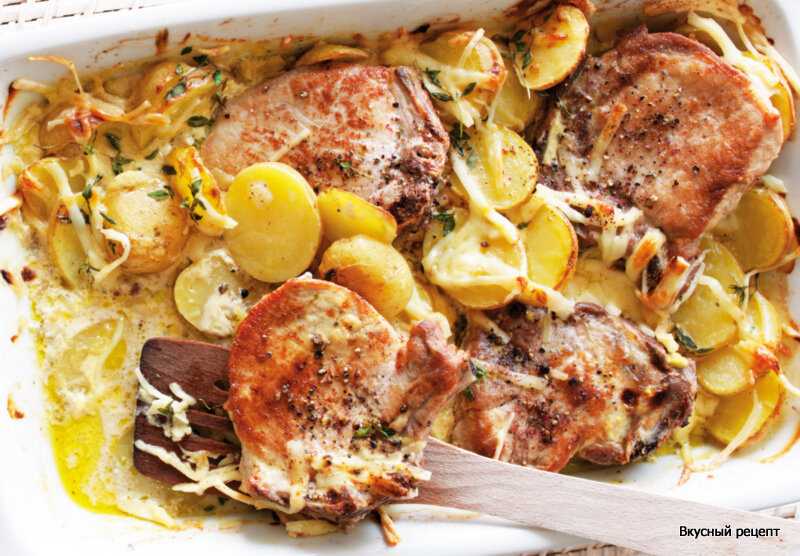 Картошка с мясом в духовке слоями – пошаговый рецепт с фото