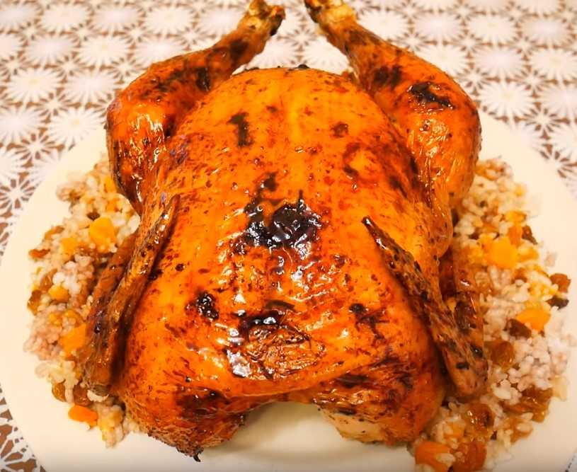 Курица на новый год: фаршированная рисом и курагой – блюда по-домашнему с фото по шагам рецепта