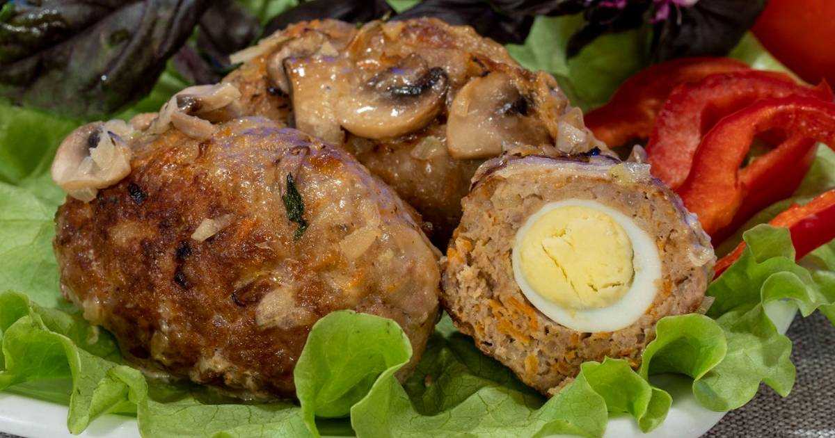 Мясные зразы с яйцом — лучшие пошаговые рецепты