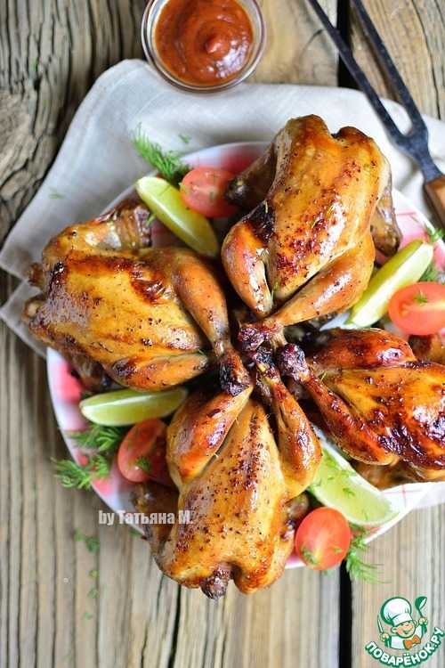 Порционные цыплята корнишоны: рецепт в духовке с овощами