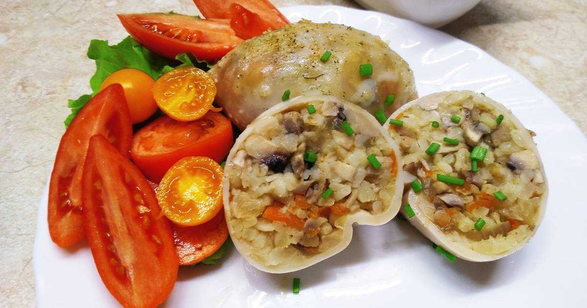 Фаршированные кальмары с грибами - лучшие рецепты от gemrestoran.ru