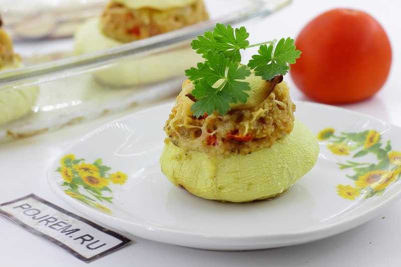Рецепт вкусного блюда фаршированные патиссоны с мясом и рисом