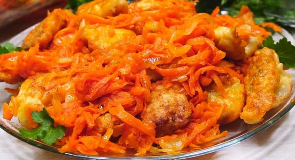 Треска под маринадом из моркови — классический рецепт с пошаговыми фото