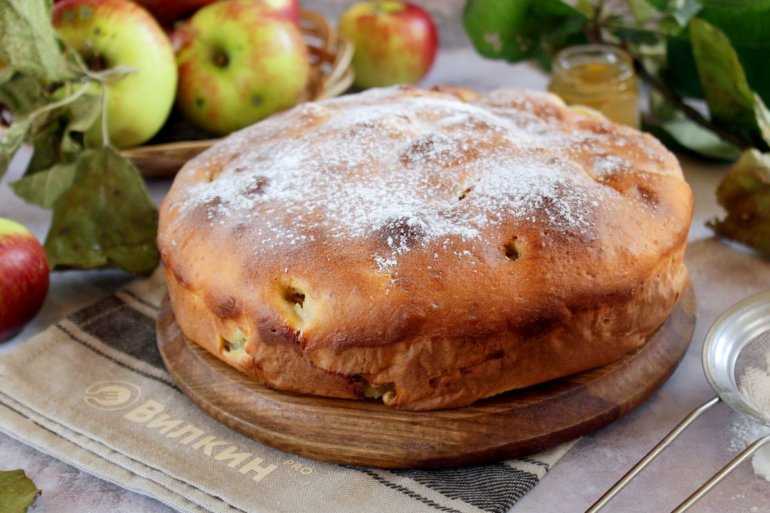 Пышная шарлотка на кефире с яблоками — о том как приготовить шарлотку на кефире в духовке