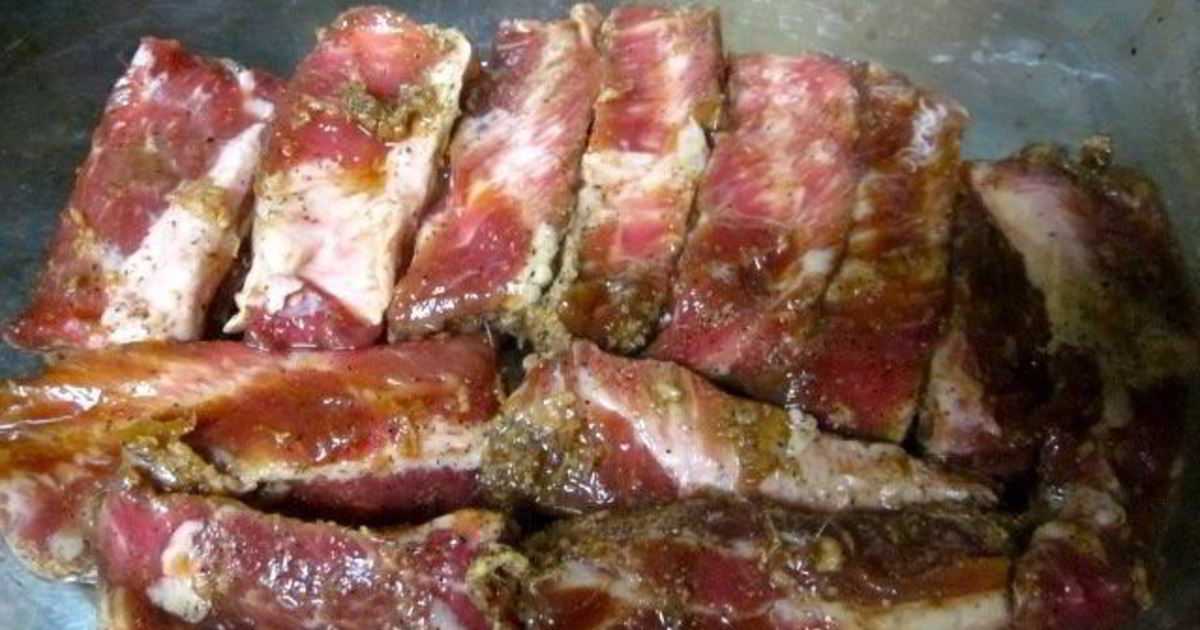 Маринад для свиных ребрышек - 7 рецептов для запекания в духовке с фото пошагово