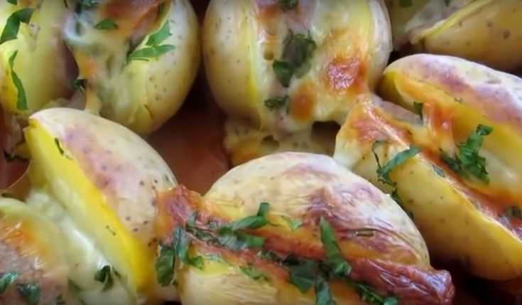 Фаршированная картошка с колбасой и сыром в духовке – рецепт с фото пошагово